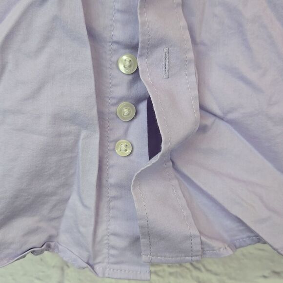 Chaps Boys 4/5 Violet Point Collar Long Sleeve Dress Shirt Formal Wedding Fancy - Picture 4 of 10